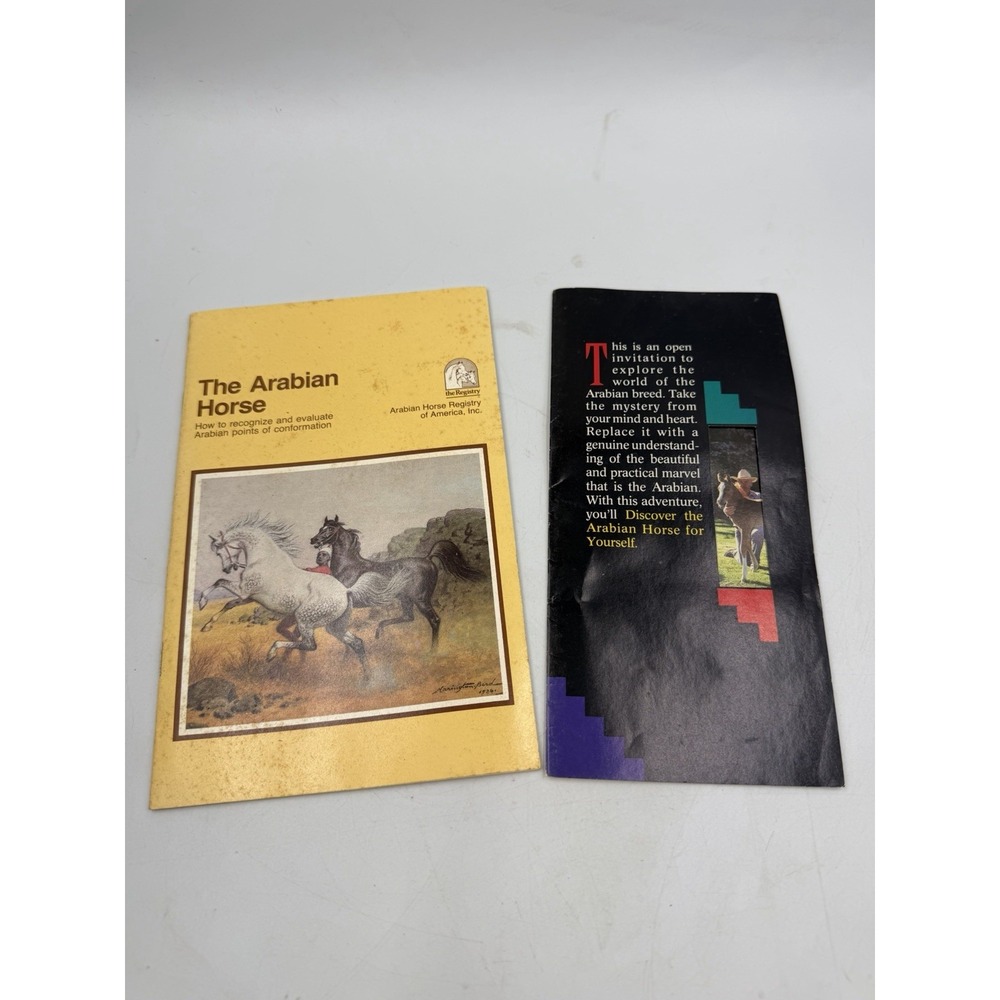 Vintage Arabian Horse Registry America Booklet Lot 2 Horse Breeding Conformation